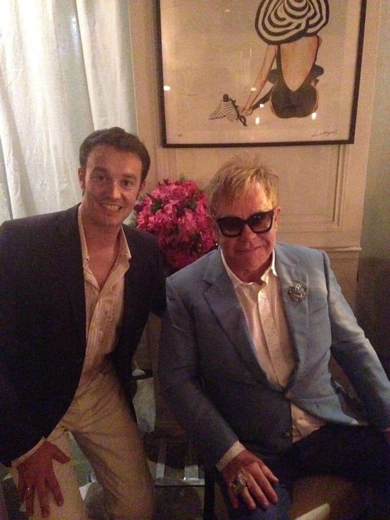 Magic Julian avec Elton John — Gala de charité Côte d'Azur